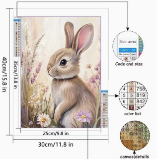 Preview: Diamond Painting Osterhase